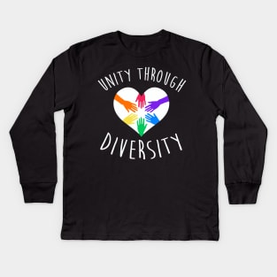 Unity Through Diversity Differences Celebrate Kids Long Sleeve T-Shirt